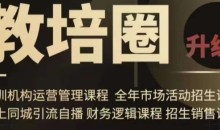 旺仔爸爸教培圈课程(运营/管理/招生/引流全套课程),同城引流自播方案