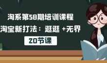 叮当会淘宝第58期培训课程,淘宝新打法:逛逛 +无界