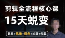 阿晖【全能剪辑高手训练营】剪辑+思维+调色+拍摄+包装(5合1)