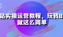 B站实操运营教程,玩转B站就这么简单