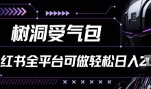 小红书等全平台树洞受气包项目,轻松日入一两张【揭秘】