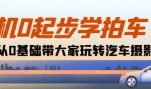 相机0起步学拍车:新手从0基础带大家玩转汽车摄影(18节课)