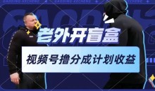 老外开盲盒视频,撸视频号分成计划收益,每天只需一小时,新手小白轻松上手【项目拆解】