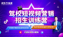 驾校短视频营销招生精品课:抖音推广技巧,抖音短视频招生