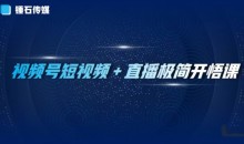 视频号短视频+直播极简开悟课:抓住视频号风口,流量红利