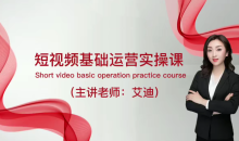 短视频运营课,0基础全套运营实操课,爆款内容设计+粉丝运营+内容变现