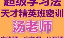 汤世声超级学习法天才精英班教学视频记忆宫殿记忆法