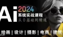 AI风向标~Ai绘画商业应用,2024系统实战课程,从零基础到精通系统教学