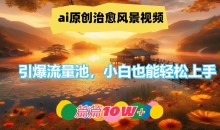 ai原创治愈风景视频,引爆流量池,小白也能轻松上手