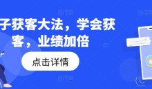 钩子获客全攻略,学会获客,业绩加倍