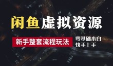 2024最新闲鱼虚拟资源玩法,养号到出单整套流程,多管道收益,每天2小时月收入过万