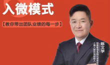 陈文学-销售团队日常管理—入微模式-教你做销售