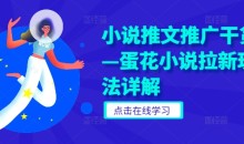 小说推文推广干货—蛋花小说拉新玩法详解