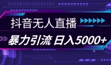 抖音快手视频号全平台通用无人直播引流法,利用图片模板和语音话术