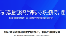 算法与数据结构高手养成-求职提升特训课1299元(完结)