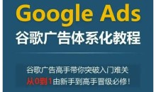 Google Ads谷歌广告体系化教程,谷歌广告高手带你突破入门难关,从0到1由新手到高手晋级必修