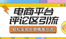 电商平台评论区引流,从基础操作到发布内容,引流技巧,轻松实现长期精准引流