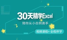 30天精学Excel 陪你从小白到高手