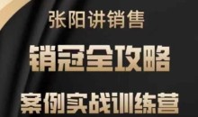 张阳讲销售实战训练营,案例实战训练,销冠全攻略