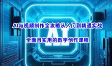 AI与视频制作全攻略从入门到精通实战,全面且实用的数字创作课程