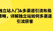 优乐出海独立站入门&多渠道引流布局策略,详解独立站如何多渠道引流获客