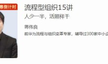 蒋伟良流程型组织15讲 人少一半,活照样干