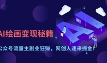 AI绘画变现秘籍:公众号流量主副业狂挣,网创人速来掘金【揭秘】