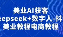 美业AI获客Deepseek+数字人-抖音美业教程电商教程