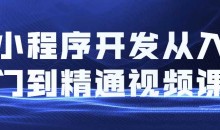 小程序开发从入门到精通视频课