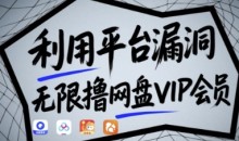 利用平台漏洞,无限撸网盘VIP会员,【漏洞原理+操作演示】