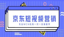 京东短视频营销项目,专业MCN机构一对一实操教学