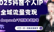 2025个人IP短视频带货(进阶版)全域流量变现,deepseek千川爆单进阶课