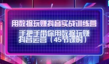 用数据玩赚抖音实战训练营:手把手带你用数据玩赚抖音运营