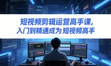 短视频剪辑运营高手课,入门到精通成为短视频高手