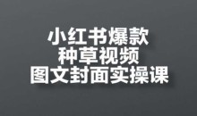 小红书爆款种草视频图文封面实操课,开店、选品、引流、变现全流程