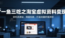 一鱼三吃之淘宝虚拟资料变现,依托资源站、网盘拉新,打造流量的强闭环