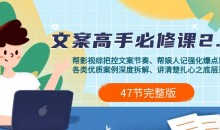 影视 综纪-文案高手必修课2.0:文案课/案例课/认知课/题材课/变现课/加餐课