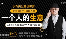 王小飞:一个人的生意,从0到1,系统解决个人赚钱问题