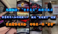凡视知音:“香车美女”视频引流术,依靠鲜为人知的视频入口,搬运“高端圈子”视频,引流精准创业粉,评论区一堆“求带”