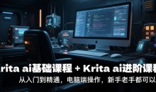 鬼鲛先生krita ai基础课程+Krita ai进阶课程,从入门到精通,电脑端操作,新手老手都可以学