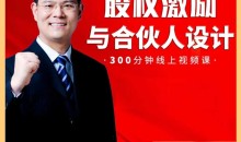 臧其超-股权激励与合伙人设计 300分钟线上视频课 9集视频
