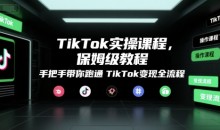 倪楠TikTok实操课程,保姆级教程,手把手带你跑通TikTok变现全流程