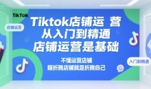 Tiktok店铺运营从入门到精通,店铺运营是基础,不懂运营店铺,瞎折腾店铺就是折腾自己