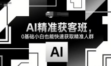 14天AI精准获客班,0基础小白也能快速获取精准人群