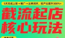 淘宝截流快速起店玩法,掌握暴力快速起店的流程,5天完成上架-推广-出单闭环