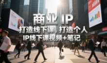 商业IP打造线下课,打造个人IP线下课视频+笔记