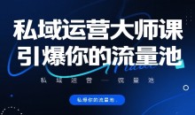 私域运营大师课,引爆你的流量池