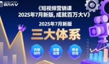 短视频营销课2025年7月新版,三大体系成就百万大V