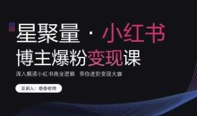 叁叁老师小红书营销爆粉变现课 深入解读小红书商业逻辑 带你进阶变现大咖