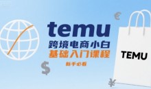 temu跨境电商小白基础入门课程,新手必看
